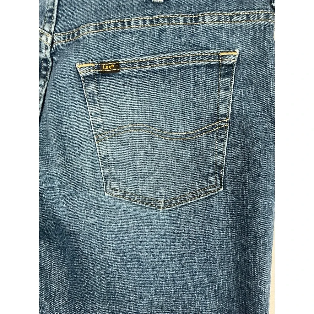 Lee Y2K Denim Shorts Mens 38 Blue Regular Fit Made In Mexico